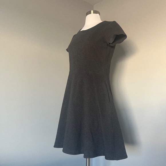 KATE SPADE SATURDAY The Good Times Short Sleeve Dark Gray Casual Cotton Dress - Picture 7 of 12